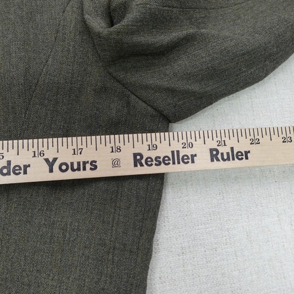 Saville Suit Blazer Skirt Set Womens 12 Olive Green Made USA Wool Career Lined - Picture 7 of 16